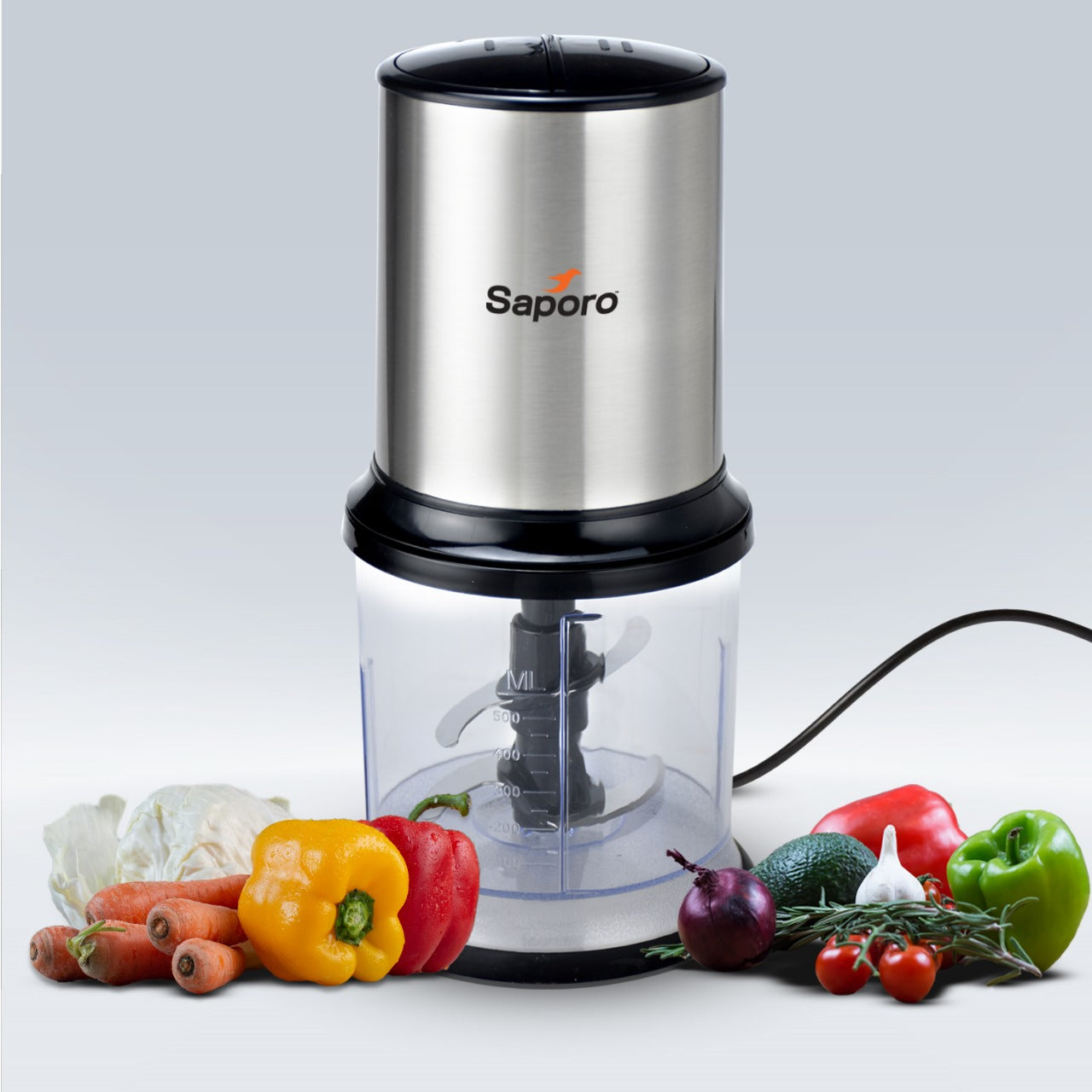 QuickPro Electric Vegetable Chopper for Kitchen with Dual Speed Setting