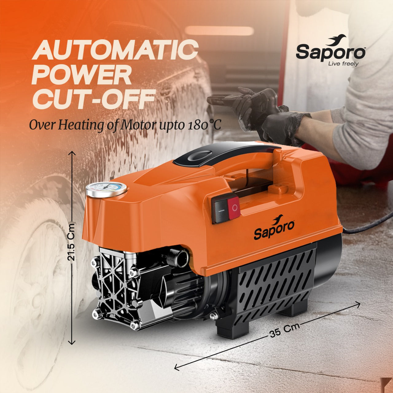 Quickjet High Pressure Car Washer with 1800 Watts Motor
