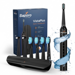 VistaPlus Sonic Rechargable Toothbrush with 5 Brush Heads, 2 Interdental Heads, Travel Case - 5 Operational Modes
