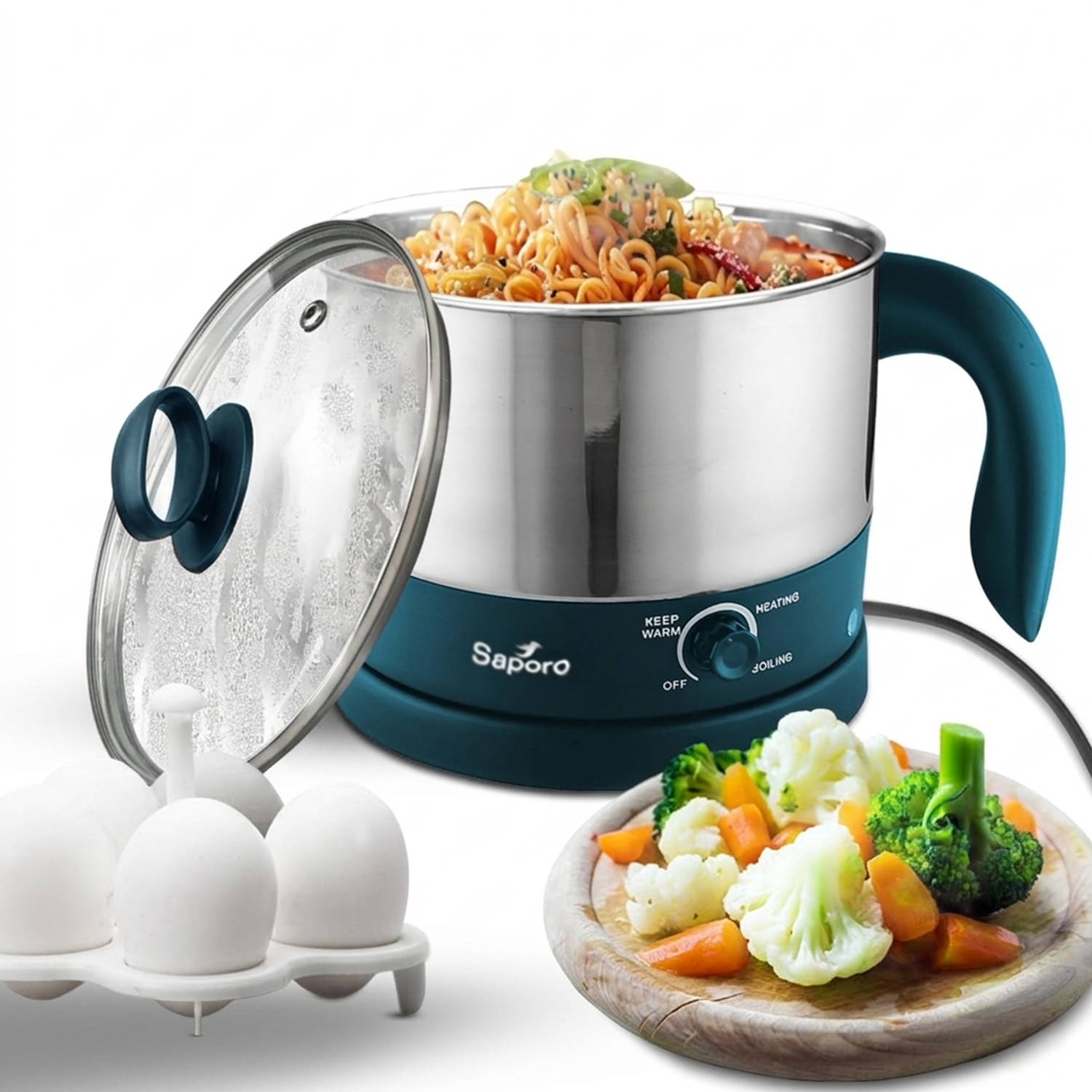 FlexiPro Electric Multipurpose Kettle with Stainless Steel Body