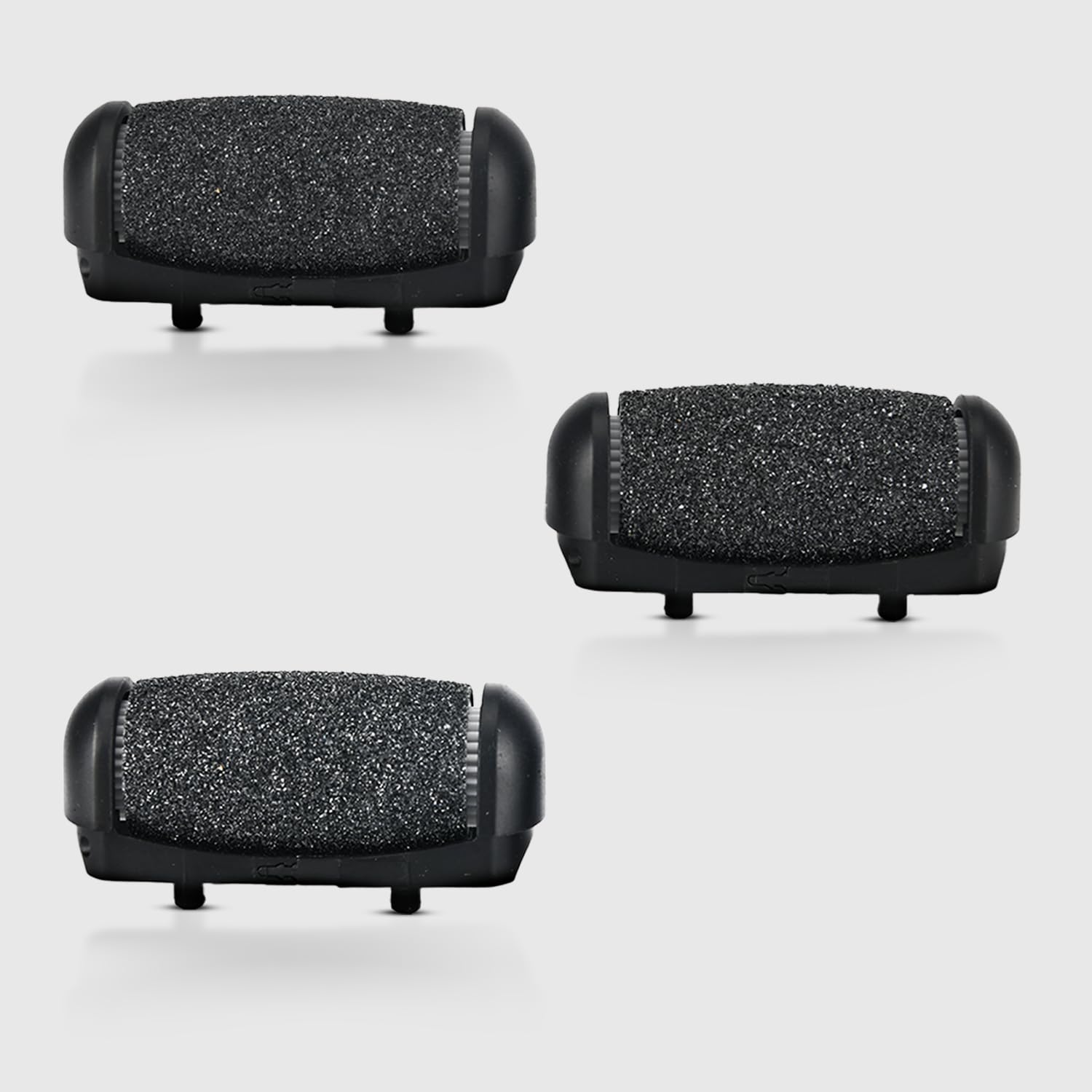 Saporo Callus Remover Replacement Heads (3 Pcs), Washable Roller Refills with Regular, Medium & Fine Grinding Heads for Hard Skin, Dead Skin Removal & Daily Foot Care