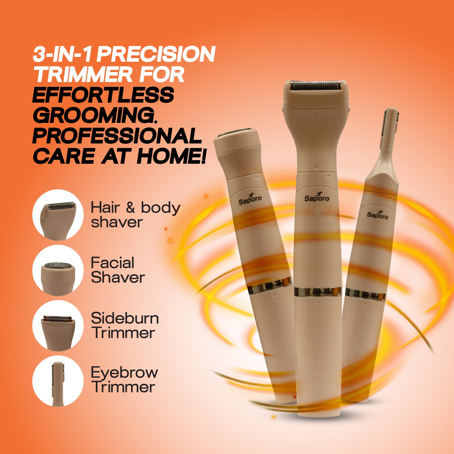 3+1 Rechargeable Multi Trimmer for Women - SLT 4203