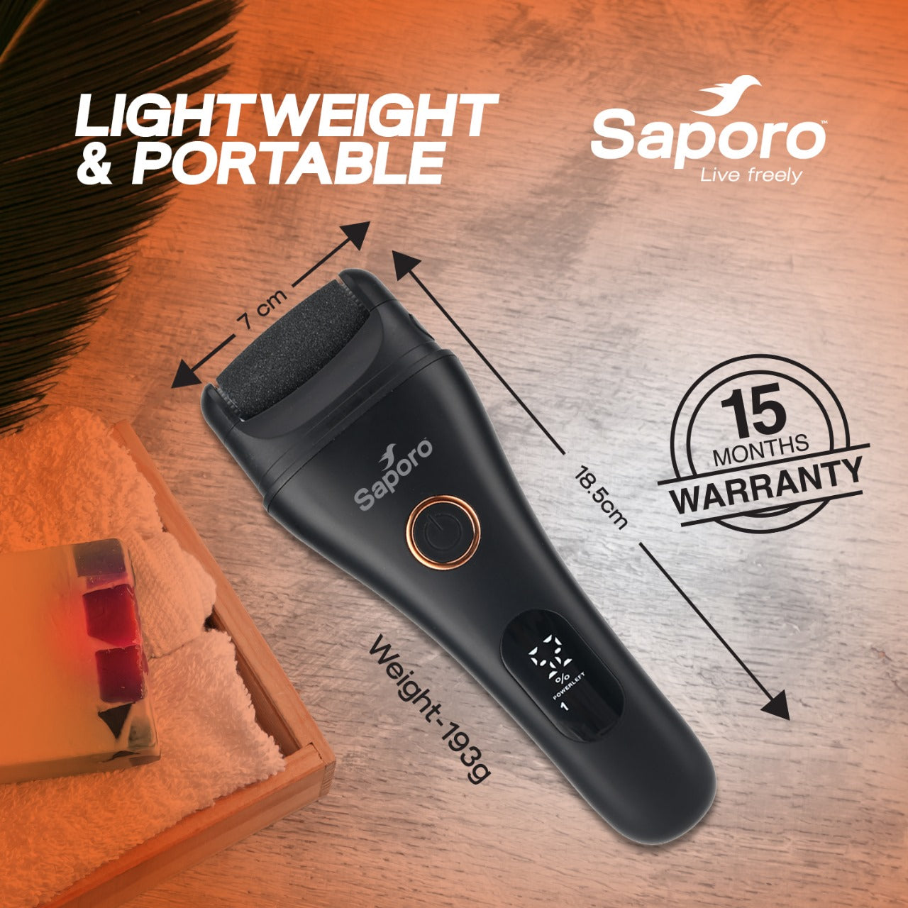 SCR 6007 Electric Callus Remover with 3 Interchangeable Heads