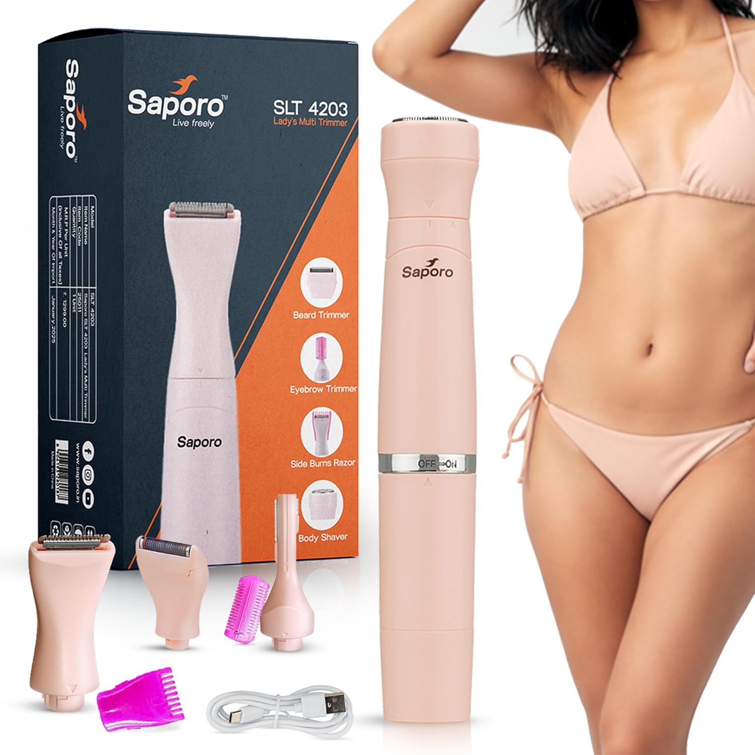 4-in-1 Rechargeable Multi Trimmer for Women – SLT 4203