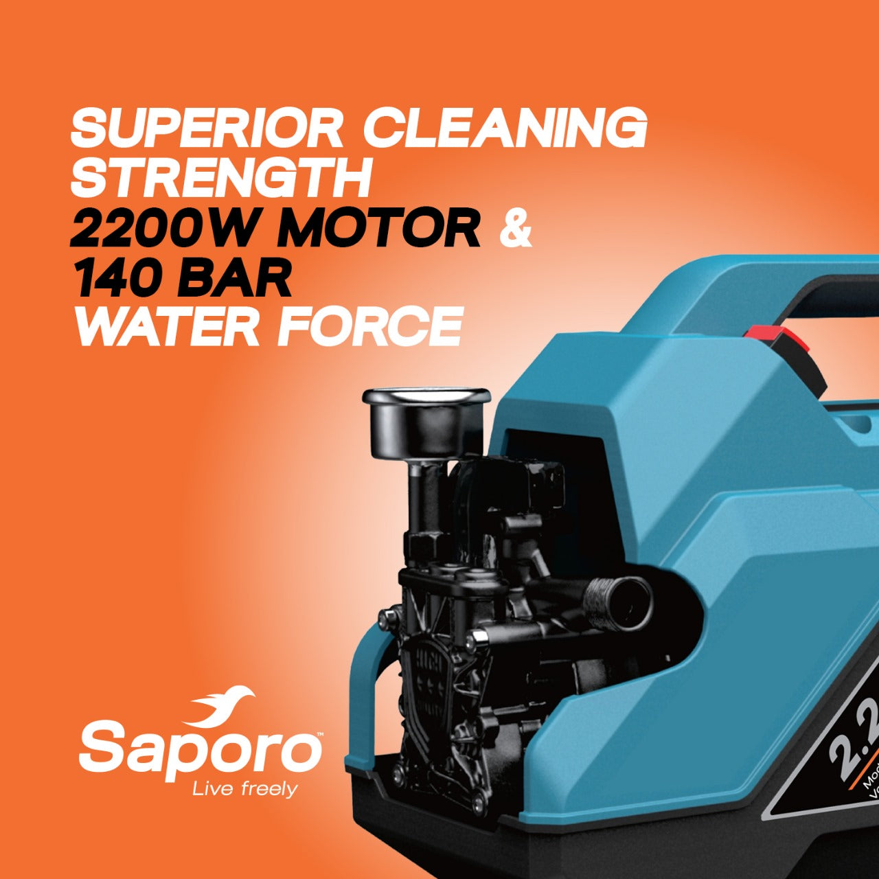 Quickjet Pro High Pressure Car Washer with 2200 Watts Motor